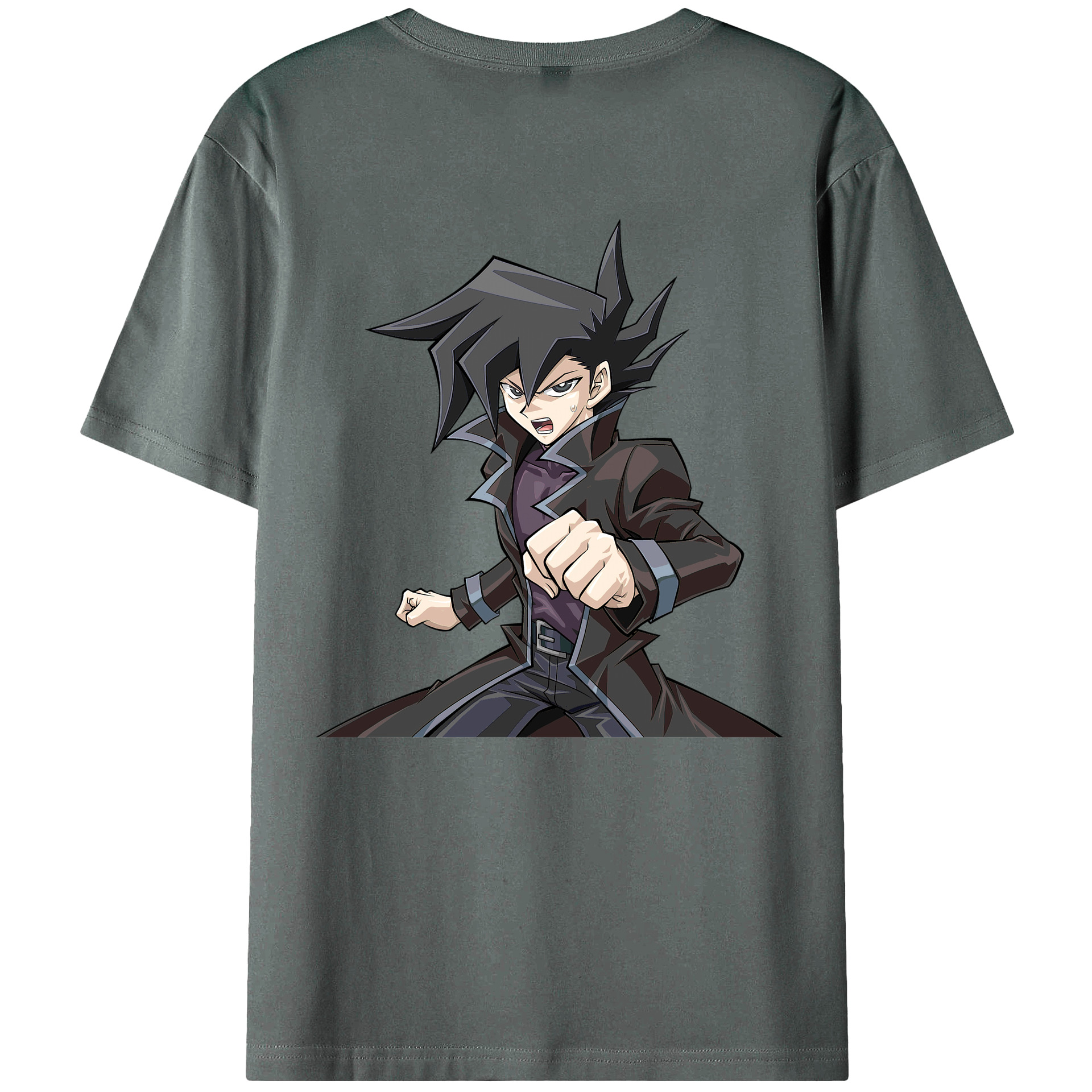 （画像用） 遊☆戯☆王 Yu-Gi-Oh! 綿100％ メンズ半袖Tシャツ（バックプリント） 通気性